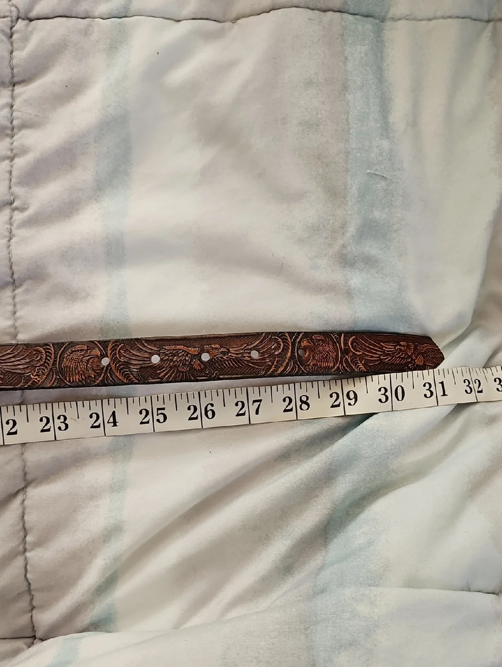 Vintage Western Indian Chief Eagle Leather Childs Belt 26